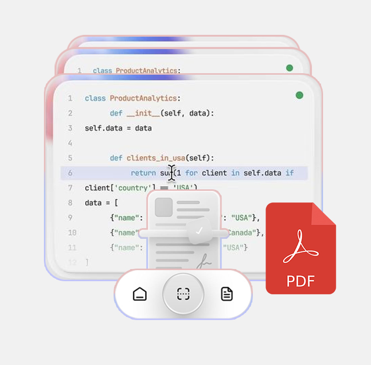 PDF document editing preview
